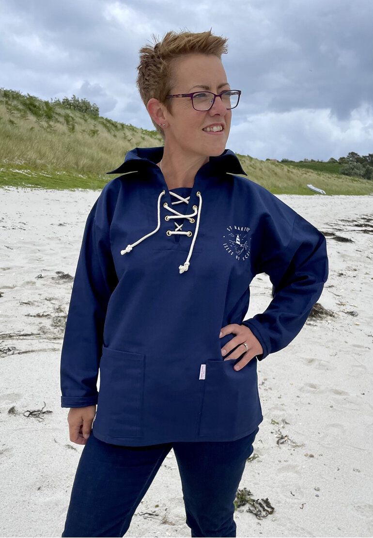 Adult Smock - Laced Navy