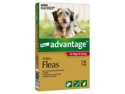 Advantage® Flea Treatment for Dogs  10-25kg,  4 pack