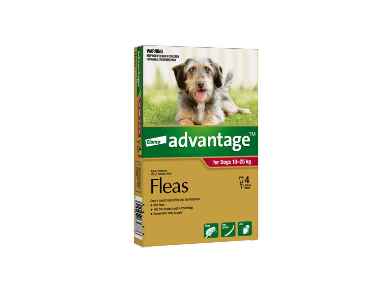 Advantage® Flea Treatment for Dogs  10-25kg,  4 pack