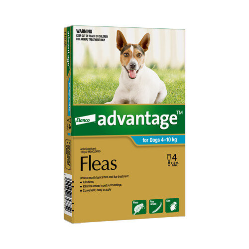 Advantage® Flea Treatment for Dogs  4-10kg,  4 pack