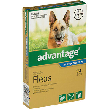 Advantage® Flea Treatment for Dogs over 25kg, 4 or 6 pack