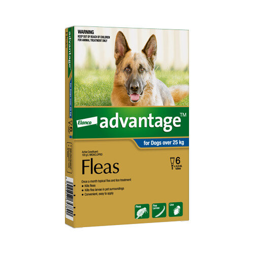 Advantage® Flea Treatment for Dogs over 25kg, 4 or 6 pack