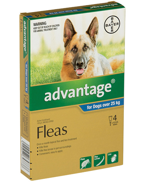 Advantage® Flea Treatment for Dogs over 25kg, 4 or 6 pack