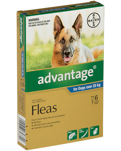 Advantage® Flea Treatment for Dogs over 25kg, 4 or 6 pack