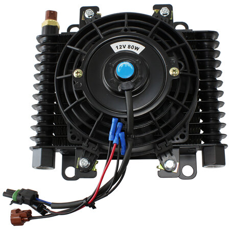 AEROFLOW 10 x 7-1/2' COMP TRANS COOLER WITH 80w FAN & SWITCH -10ORB - AF72-6003