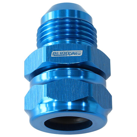 AEROFLOW 1/2' BARB TO -10AN ADAPTER    BLUE CONVERTS MALE BARB TO AN - AF741-10-08