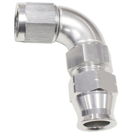 AEROFLOW 1/2' TUBE 90 deg female -8AN  SILVER SWIVEL NUT WITH OLIVE - AF139-08S
