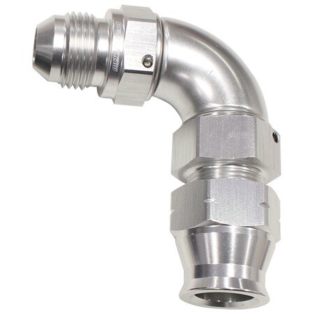 AEROFLOW 1/2' TUBE 90 deg male -8AN    SILVER SWIVEL NUT WITH OLIVE - AF137-08S