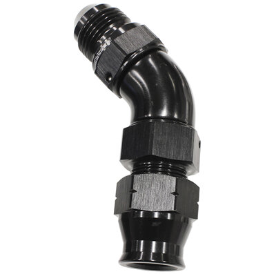 AEROFLOW 1/4'  HARD LINE TO -4AN 45 DEGMALE AN ADAPTER BLACK w/OLIVE - AF128-04BLK