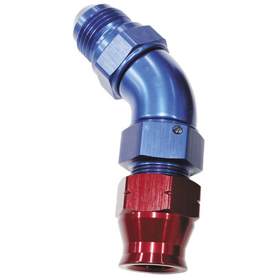 AEROFLOW 1/4'  HARD LINE TO -4AN 45 DEGMALE AN ADAPTER BLUE w/OLIVE - AF128-04