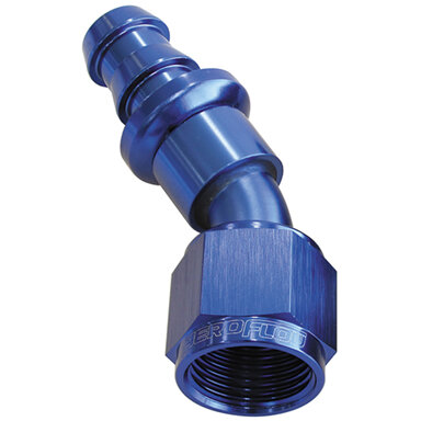 AEROFLOW 30 DEG PUSH LOCK END -10AN    BLUE NO CLAMP REQUIRED UP TO 15PSI - AF417-10