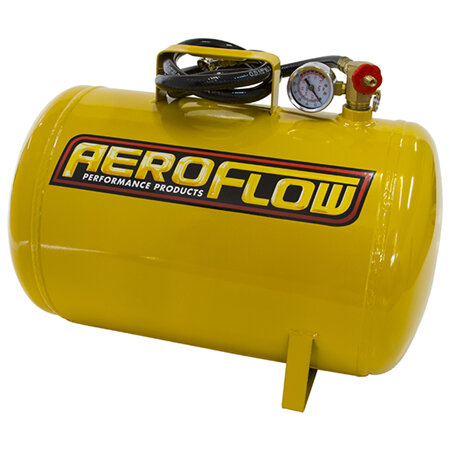 AEROFLOW 5 GAL PORTABLE AIR TANK YELLOWWITH TANK VALVE 125 MAX OPERAT - AF77-3010