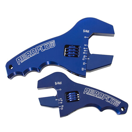 AEROFLOW ADJUSTABLE WRENCH GRIP SPANNER1 X SMALL & 1 X LARGE SHORTY - AF98-2039
