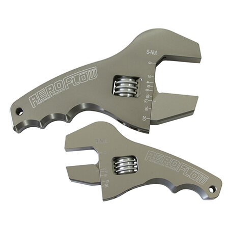 AEROFLOW ADJUSTABLE WRENCH GRIP SPANNER1 X SMALL & 1 X LARGE SHORTY - AF98-2039S