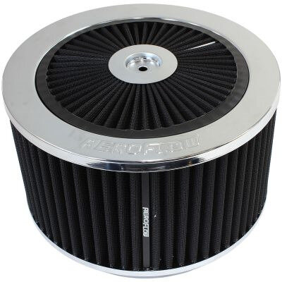Aeroflow Chrome Full Flow Air Filter Assembly with 9" x 5", 5-1/8" Neck - AF2851-1375