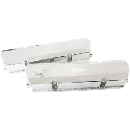 AEROFLOW FABRICATED VALVE COVERS       POLISHED suit HOLDEN V8 EARLY - AF77-5004