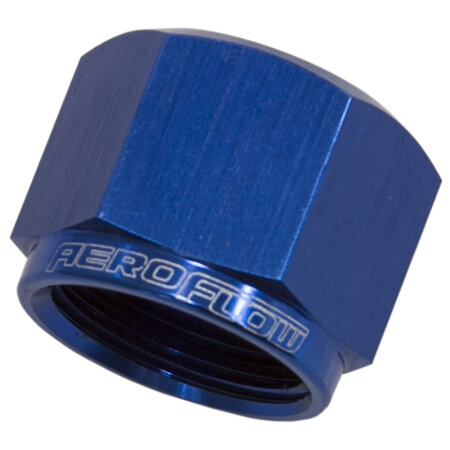 AEROFLOW FLARE CAP FEMALE -3AN         BLUE -3AN FEMALE BLANK OFF - AF820-03