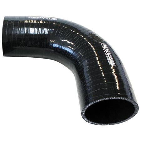 Aeroflow Gloss Black 90° Silicone Elbow Hose 4-1/2' (107mm) I.D - AF9203-450