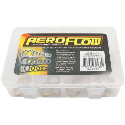 Aeroflow Metric Brass Washer Kit suit M6 to M24 Kit Contains 10 of Each Size - AF181-KIT