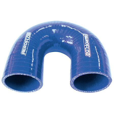 AEROFLOW Silicone  180 Deg; Blue   I.D 1.00' 25.4mm, Wall 4.5mm, 100mm Leg - AF9006-100
