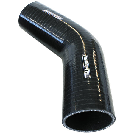 AEROFLOW Silicone  45 Deg; Black   I.D 1.25' 32mm, Wall 4.5mm,   145mm Leg - AF9202-125