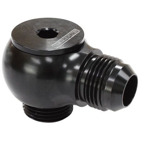 AEROFLOW SLIMLINE -12ORB TO -12AN 90DEGFOR USE IN TIGHT RADIUS AREA - AF909-12BLK