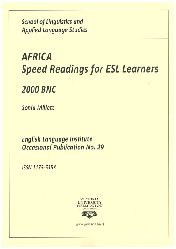 Africa Speed Readings for Esl Learners 2000 Bnc