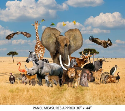 African Safari - Animal Savannah Panel
