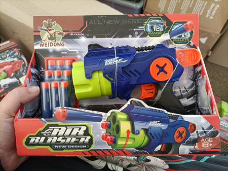 Air Blaster Blue & Green with 9 bullets