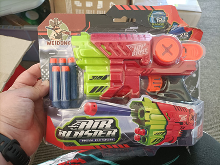 Air Blaster Red & Green with 5 bullets