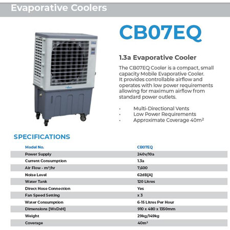 Air Cooler - Water Evaporator 40-60m2