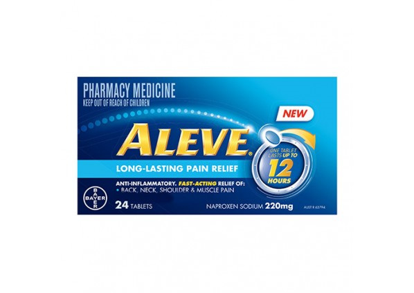 Aleve 12 Hour Long Lasting Pain Relief 220mg 24 Tablets Chester And
