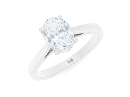 Alice: Oval Cut Diamond Solitaire Ring