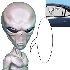 Alien Car Cling