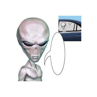 Alien Car Cling