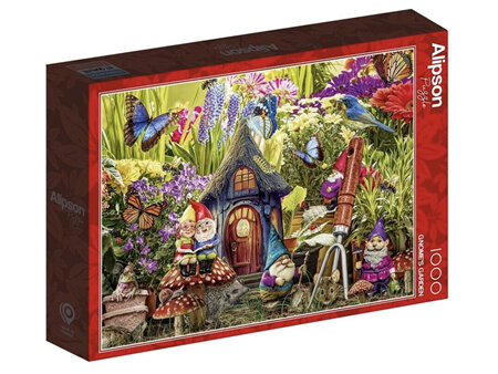 Alipson 1000 Piece Jigsaw Puzzle  Gnome's Garden