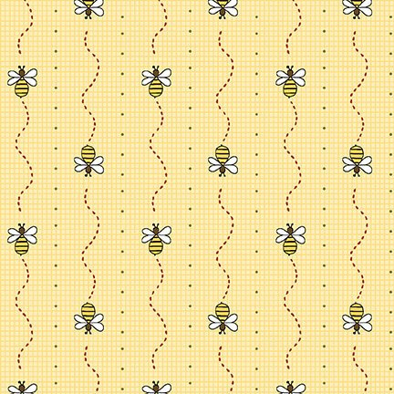 All About the Bees Yellow Bee Mini Stripe 2423-44