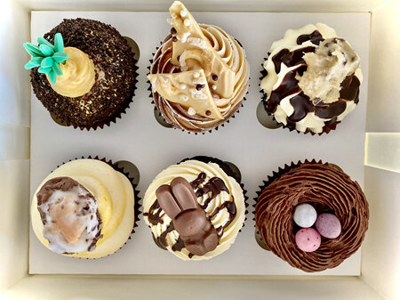 All out chocolate Easter cupcakes
