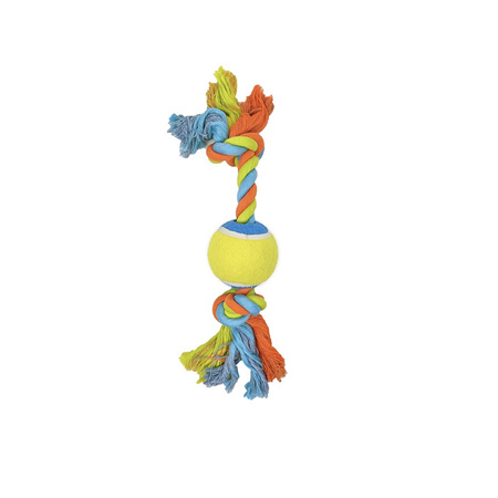 Allpet Rope Bone Toy with Tennis Ball
