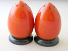 Amber bakelite salt and pepper