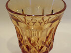 Amber glass goblet