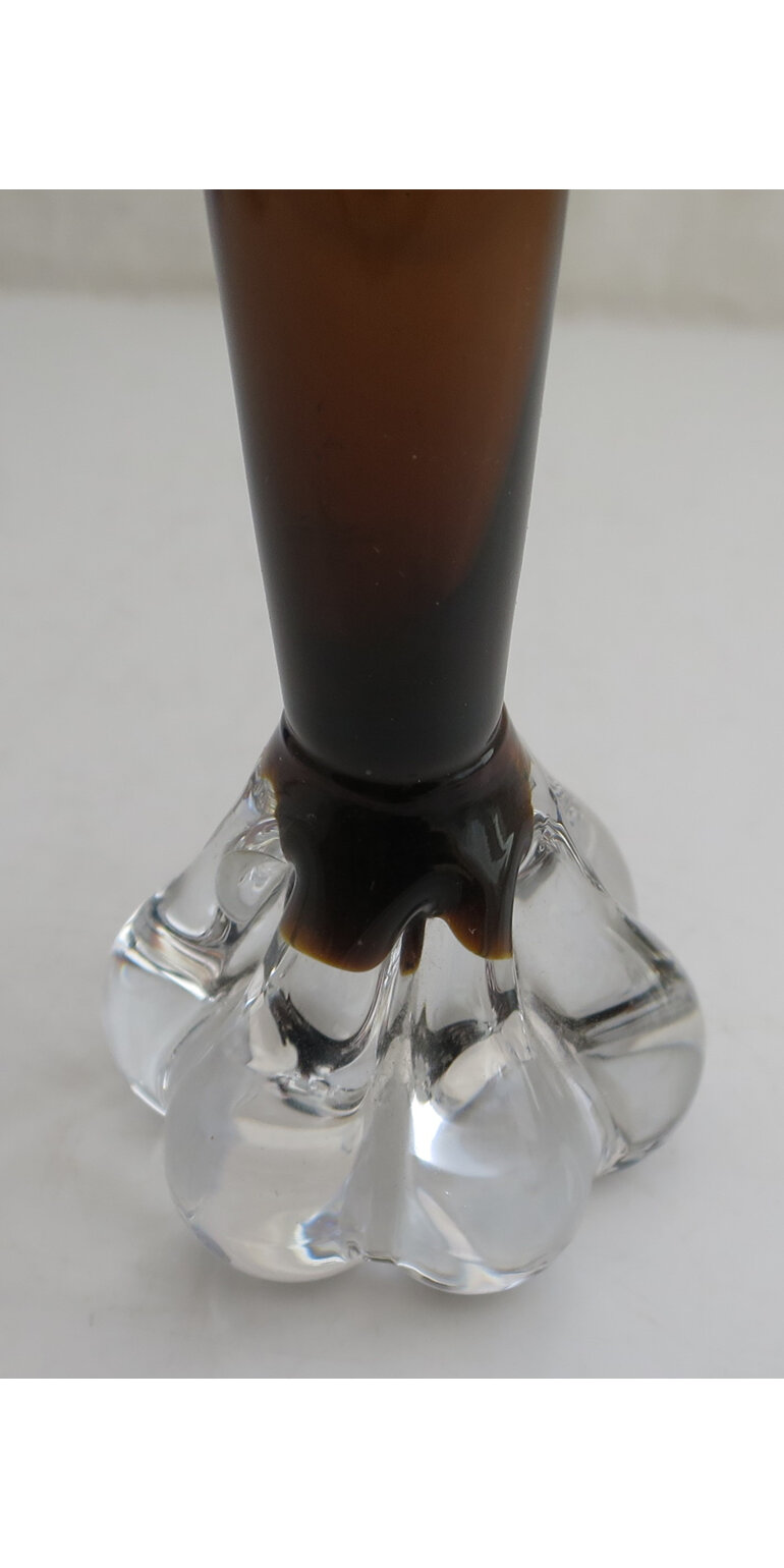 Amber glass specimen vase