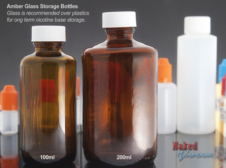 Amber Glass Storage Bottles