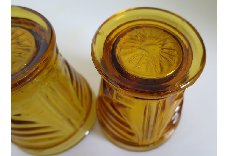 Amber glass tumbler