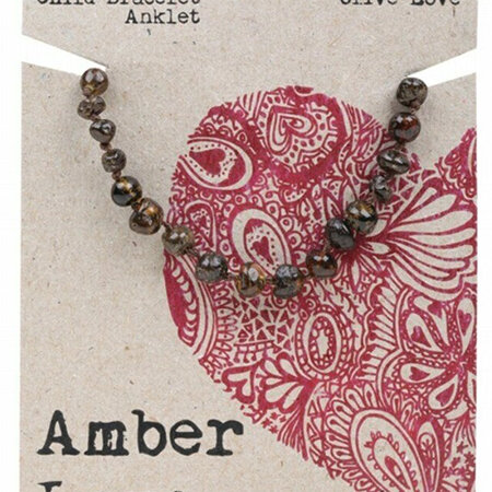 Amber Love Children's Bracelet/Anklet, Olive Love