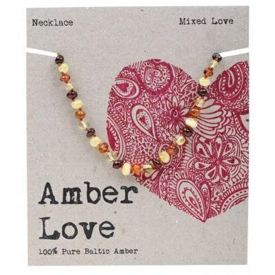 Amber Love Children's Necklace, Mixed Love
