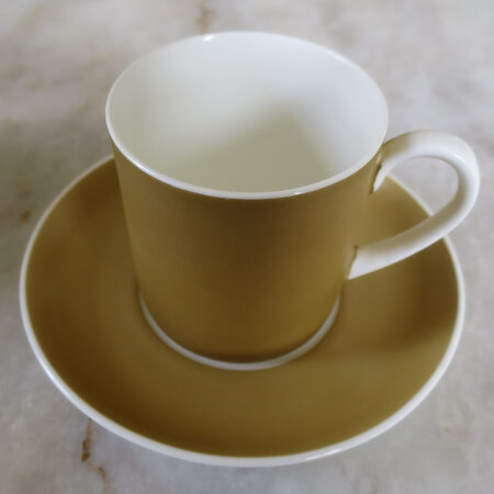 Amber pattern cup and saucer