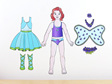 Amber's Fairy costume dress up doll wall decal
