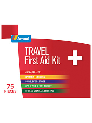 AMCAL FIRST AID KIT TRAVEL 75