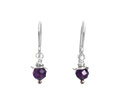 Amethyst february birthstone rosehips sterling silver earrings lilygriffin nz